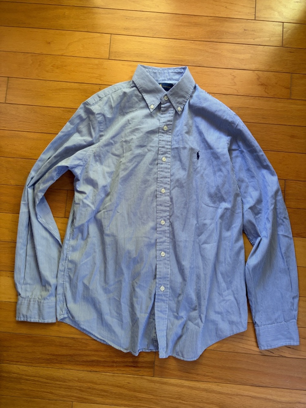Ralph Lauren Light Blue Pinstripe Button-Down Shirt - Men